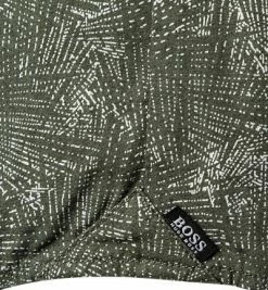 Brandneu 😉 BOSS Hemd Luka 50406417/306 Kurzarmhemd, Regular Fit, Popeline, Olivgrün gemustert, Dunkelgrün ✨ -Hemden Verkaufsgeschäft 317575 norm3