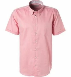 Beste Bewertungen von ⌛ bugatti Hemd 9451/38500/720 Kurzarmhemd, Modern Fit, Baumwolle, Rot, Rosa 🔔