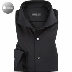 Auslauf 🌟 van Laack Hemd Meisterwerk 180031/M-PER-L/099 Jersey, Schwarz 👍