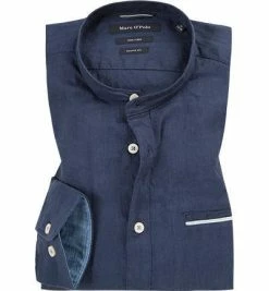 Bestes Angebot 🌟 Marc O'Polo Hemd 923 7428 42110/896 Shaped Fit, Reines Leinen, Navy, Dunkelblau 👍