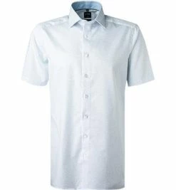 Großhandel 🎁 OLYMP Luxor Modern Fit 1234/32/11 Kurzarmhemd, Baumwolle, Bleu-weiß gemustert, Blau 🎁