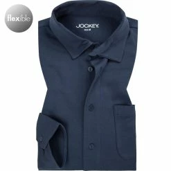 Bestes Angebot 😉 Jockey Hemd 800103/463 Jersey, Extra langer Arm, Navy, Dunkelblau 🥰