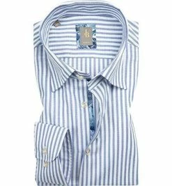 Beste Bewertungen von 🤩 Jacques Britt Hemd Messina Mix 5610/15 Slim Fit, Baumwolle, Weiß-blau gestreift, Blau ⌛