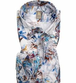 Rabatt 🔔 Jacques Britt Hemd Messina 551220/15 Perfect Fit, Baumwolle, Multicolor gemustert, Blau ✨