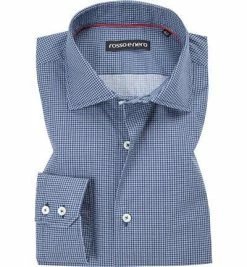 Angebote 💯 rosso e nero Hemd 110/15 Tailored Fit, Baumwolle, Marineblau kariert, Blau 🛒