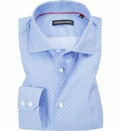 Top 10 👍 rosso e nero Hemd 1113/11 Tailored Fit, Baumwolle, Capriblau gemustert, Blau 🎉