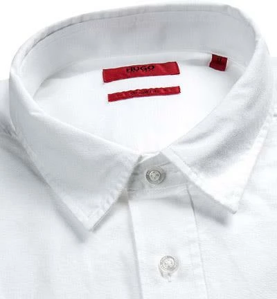 Schlussverkauf 👍 HUGO Hemd Emorino 50405789/199 Straight Fit, Baumwolle, Weiß 😀 2 Schlussverkauf 👍 HUGO Hemd Emorino 50405789/199 Straight Fit, Baumwolle, Weiß 😀 – Bild 2