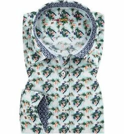 Schlussverkauf 😍 Lucky de Luca Hemd Nyro 62052/71108-1 Baumwolle, Multicolor gemustert, Weiß-blau gemustert 🥰