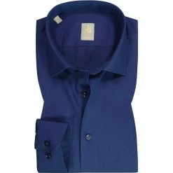Rabatt 🎁 Jacques Britt Custom Fit Como Kent 969320/11 Hemd, Baumwolle, Königsblau, Blau 🌟