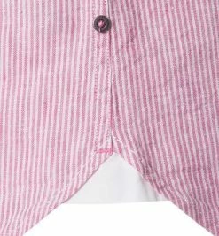 Billig 🔥 Marc O'Polo Hemd 924 7306 41128/H61 Kurzarmhemd, Shaped Fit, Leinen-Baumwolle, Pink-weiß gestreift, Rot 😉 -Hemden Verkaufsgeschäft 323402 norm3