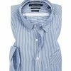 Auslauf ❤️ Marc O'Polo Hemd 924 7370 42070/Q85 Shaped Fit, Popeline, Blau gestreift, Blau ❤️