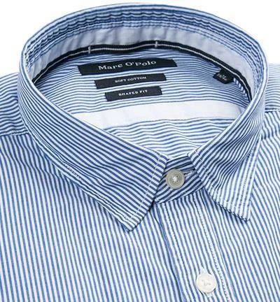 Auslauf ❤️ Marc O'Polo Hemd 924 7370 42070/Q85 Shaped Fit, Popeline, Blau gestreift, Blau ❤️ 2 Auslauf ❤️ Marc O'Polo Hemd 924 7370 42070/Q85 Shaped Fit, Popeline, Blau gestreift, Blau ❤️ – Bild 2