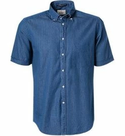 Brandneu ⌛ B.D. BAGGIES Hemd BDEN8/B001/TS14/02 Kurzarmhemd, Regular Fit, Baumwolle, Blau, 👖 Jeansblau 🎉