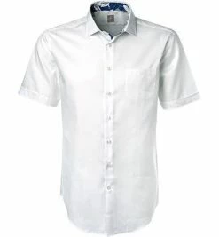 Neu 🧨 Jacques Britt Hemd Como Mix 581021/01 Kurzarmhemd, Custom Fit, Baumwolle, Weiß 🧨