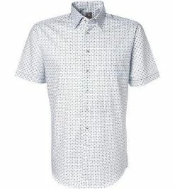 Bestes Angebot 🤩 Jacques Britt Hemd Messina 581011/12 Kurzarmhemd, Custom Fit, Baumwolle, Blau gemustert, Blau 🧨