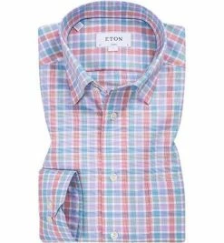 Angebote 💯 ETON Hemd 3458/61011/65 Classic Fit, Twill, Blau-rot kariert, Rot-blau 🛒