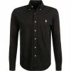 Rabatt ❤️ Polo Ralph Lauren Hemd 710654408/008 Piqué, Schwarz, Schwarz (008) ⭐