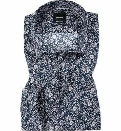 Großhandel 🛒 Strellson Hemd Sereno 30017526/401 Slim Fit, Popeline, Dunkelblau gemustert, Dunkelblau ✔️