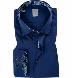 Rabatt 🧨 Jacques Britt Hemd Como Mix 662000/18 Slim Fit, Popeline, Dunkelblau ❤️