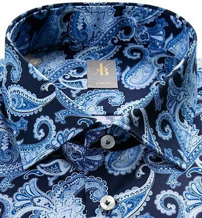 Besorgen 🌟 Jacques Britt Hemd Como 662060 Slim Fit, Popeline, Dunkelblau gemustert, Blau 🌟 2 Besorgen 🌟 Jacques Britt Hemd Como 662060 Slim Fit, Popeline, Dunkelblau gemustert, Blau 🌟 – Bild 2