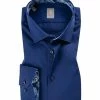 Coupon 🥰 Jacques Britt Hemd Como Mix 632000/18 Custom Fit, Baumwolle, Royalblau, Dunkelblau 🥰