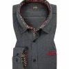Blitzangebot 👏 Lucky de Luca Tino 81220/3 Hemd, Flanell, Dunkelgrau, Grau ✨