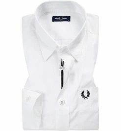 Brandneu ✨ Fred Perry Hemd M7551/100 Twill, Weiß 👏