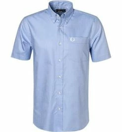 Blitzangebot 🤩 Fred Perry Hemd M7560/146 Kurzarmhemd, Oxford, Bleu, Hellblau 🔥