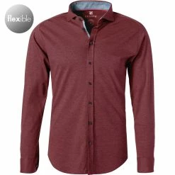 Angebote 🤩 DESOTO Hemd New Hai 97007-3/301 Jersey, Bordeaux 👍