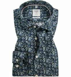 Großhandel ⌛ OLYMP Level Five Body Fit smartbusiness 3526/44/18 Hemd, Popeline, Dunkelblau gemustert, Dunkelblau 👍