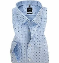 Budget 👏 OLYMP Luxor Modern Fit 69EL 1218/49/11 Hemd, Popeline, Extra langer Arm, Hellblau gemustert, Hellblau 😀