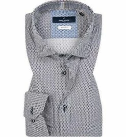 Angebote 🎁 Daniel Hechter Hemd 60950/192545/680 Modern Fit, Popeline, Dunkelblau gemustert, Navy 😍