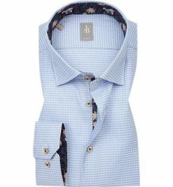 Top 10 🧨 Jacques Britt Hemd Como Mix 662280/11 Slim Fit, Baumwolle, Hellblau-weiß gemustert, Hellblau 😍