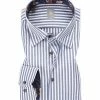 Rabatt 😀 Jacques Britt Hemd Messina Mix 6622/16 Slim Fit, Baumwolle, Navy-weiß gestreift, Blau 😀
