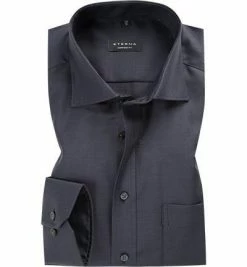 Budget 🎁 ETERNA Hemd 3116/E187/38 Comfort Fit, Baumwolle, Dunkelgrau meliert, Dunkelgrau 🔔
