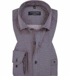 Besorgen 😍 CasaModa Hemd 493286700/400 Comfort Fit, Baumwolle, Marine-rot gemustert, Rot 🧨