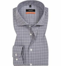 Rabatt 🛒 Seidensticker Hemd 664907/17 Slim Fit, Baumwolle, Marine-weiß kariert, Dunkelblau 🤩