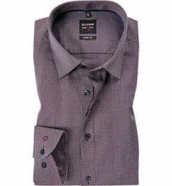 Blitzangebot 🛒 OLYMP Level Five Body Fit 69EL 2023/49/39 Hemd, Baumwolle, Extra langer Arm, Dunkelrot meliert, Dunkelrot 👍