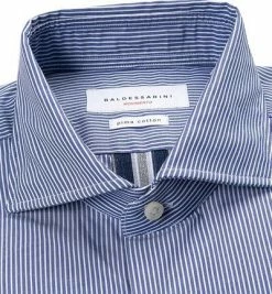 Rabatt ✔️ BALDESSARINI Hemd 41247/000/04944/6702 Tailored Fit, Popeline, Dunkelblau gestreift, Dunkelblau ⭐ -Hemden Verkaufsgeschäft 334255 norm2