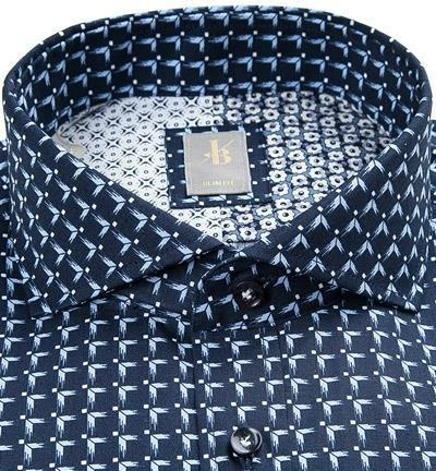 Brandneu 🔥 Jacques Britt Hemd Sardegna Mix 662460/17 Slim Fit, Baumwolle, Marineblau gemustert, Dunkelblau 🌟 2 Brandneu 🔥 Jacques Britt Hemd Sardegna Mix 662460/17 Slim Fit, Baumwolle, Marineblau gemustert, Dunkelblau 🌟 – Bild 2