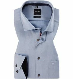 Am billigsten ❤️ OLYMP Luxor Modern Fit 69EL 1201/49/11 Hemd, Baumwolle, Extra langer Arm, Rauchblau meliert, Blau 👍