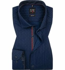 Top 10 ❤️ OLYMP Level Five Body Fit 69EL 2011/49/18 Hemd, Baumwolle, Extra langer Arm, Marine gemustert, Marine 🎉
