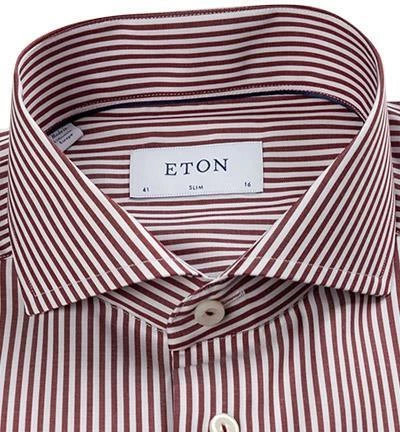 Rabatt 🎁 ETON Hemd 1000/00601/59 Slim Fit, Baumwolle, Bordeaux-weiß gestreift, Rot-weiß ❤️ 2 Rabatt 🎁 ETON Hemd 1000/00601/59 Slim Fit, Baumwolle, Bordeaux-weiß gestreift, Rot-weiß ❤️ – Bild 2