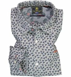 Bester Verkauf 🌟 N.Z.A.Hemd 19KN575/grey melange Baumwolle, Hellgrau gemustert 🌟