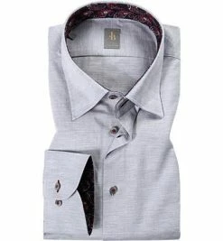 Schlussverkauf 👍 Jacques Britt Hemd Messina Mix 652200/30 Perfect Fit, Chambray, Hellgrau, Grau 🥰