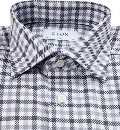 Brandneu 🧨 ETON Hemd 1000/00571/17 Classic Fit, Twill, Dunkelgrau kariert, Grau-weiß 🎁 2 Brandneu 🧨 ETON Hemd 1000/00571/17 Classic Fit, Twill, Dunkelgrau kariert, Grau-weiß 🎁 – Bild 2