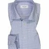 Coupon ✨ ETON Hemd 1000/00511/35 Contemporary Fit, Baumwolle, Weiß-hellblau gemustert, Weiß-braun 🔥