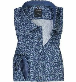 Schlussverkauf 💯 OLYMP Luxor Modern Fit 69EL 1272/59/45 Hemd, Baumwolle, Extra langer Arm, Blau-grün gemustert, Grün 💯