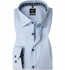 Besorgen 🤩 OLYMP No Six Super Slim 2514/54/11 Hemd, Super Slim Fit, Baumwolle, Bleu meliert, Bleu 👏