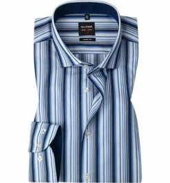 Coupon ⭐ OLYMP Level Five Body Fit 2066/54/19 Hemd, Popeline, Blau gestreift, Royal 🛒